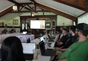 Team members at our company retreat.