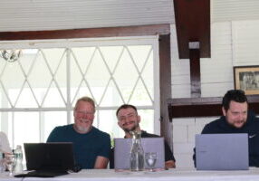 Team members at our company retreat.